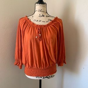 French Laundry ladies orange blouse size 14/16